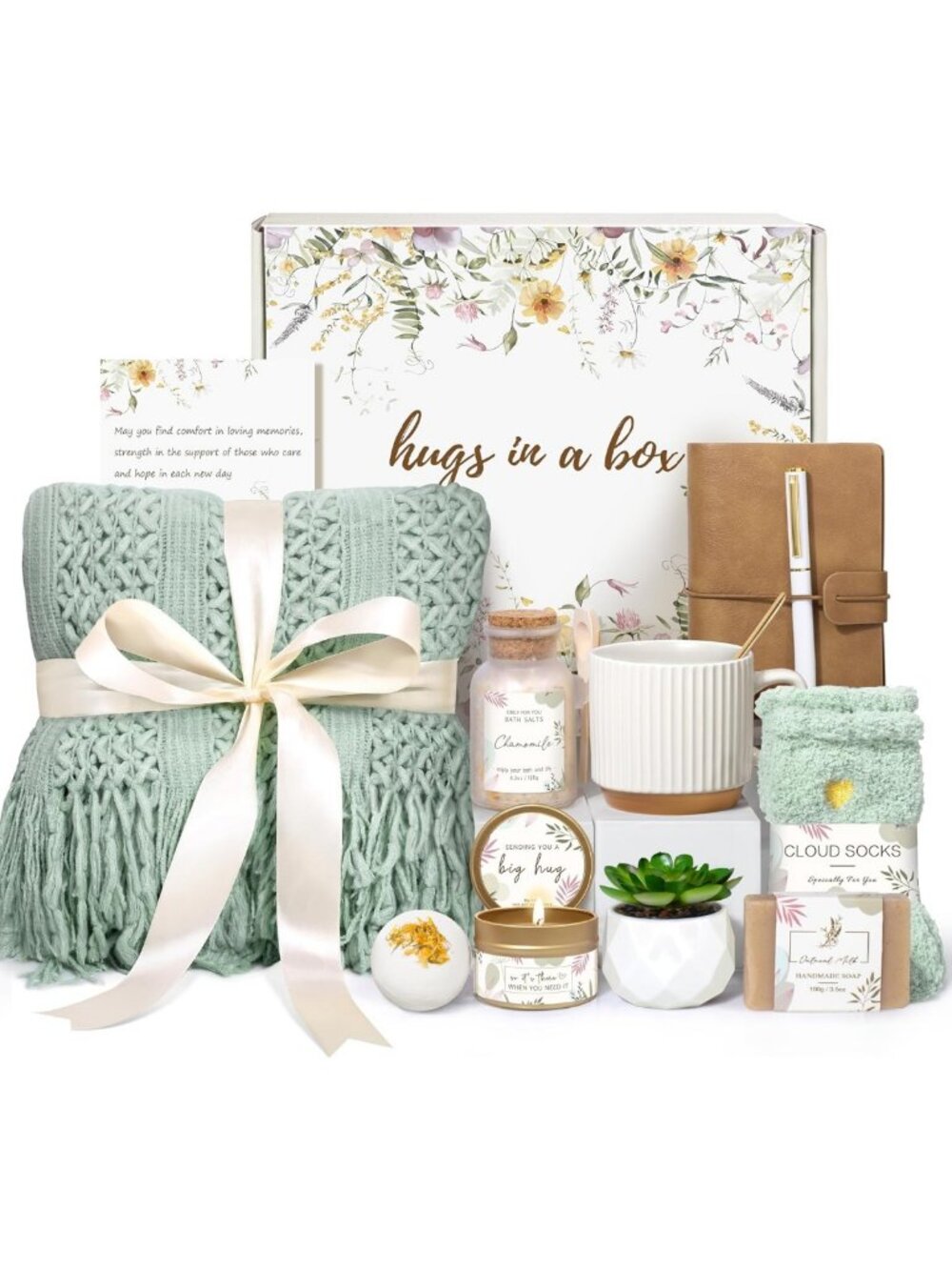 Get Well Soon Self Care Gift Box for Women - Sending Hugs & Comfort Basket